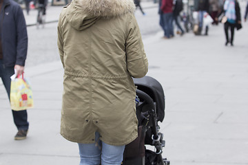 Image showing Mom with Pram