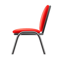 Image showing Single Red Office Chair