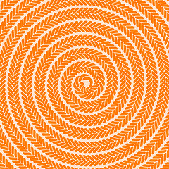 Image showing Abstract Orange Spiral Pattern