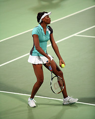 Image showing Venus Williams playing in Doha, Qatar, 2008