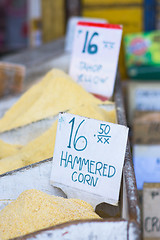 Image showing Hammered corn at a market