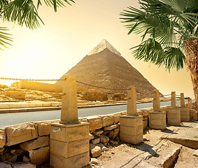 Image showing Pyramid and road