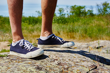 Image showing Close up fashion image of man legs.