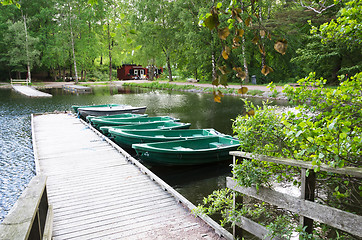 Image showing small rowboat for rent