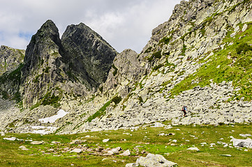 Image showing Summer hiking in the mountains.