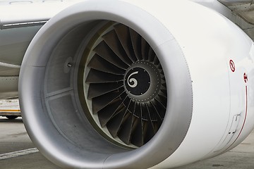 Image showing Jet turbine Closeup