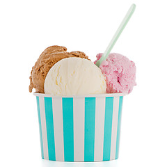 Image showing Ice cream scoop in paper cup