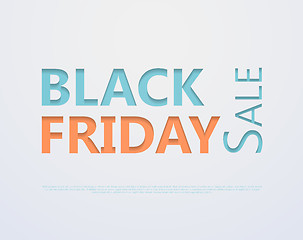 Image showing Cut out the paper lettering for black friday