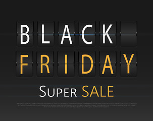 Image showing Black friday sale, analog flip clock design.