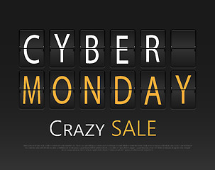 Image showing Cyber monday, mechanical panel letters. 