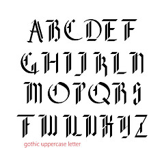 Image showing Blackletter modern gothic font.