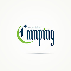 Image showing Camping logo writing in modern gothic font. 
