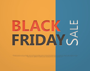 Image showing Cut out the paper lettering for black friday