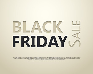 Image showing Cut out the paper lettering for black friday