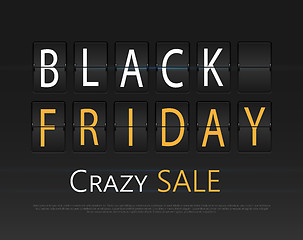 Image showing Black friday sale, analog flip clock design.