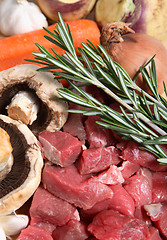 Image showing beef vegetable stew ingredients