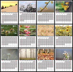 Image showing nature images calendar year 2016
