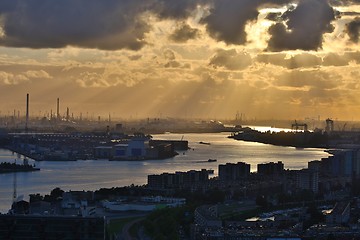 Image showing Rotterdam Dusk Panorma