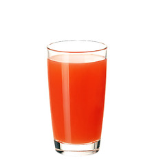 Image showing Glass of grapefruit juice