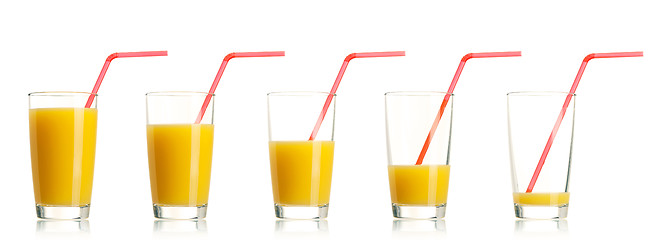 Image showing Set of orange juice