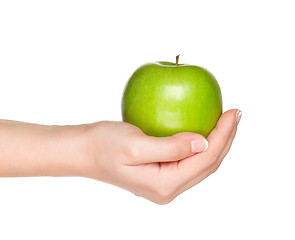 Image showing Hand with apple