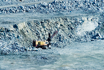 Image showing Surface mining and machinery in open pit mine
