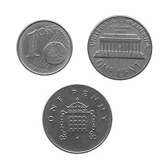 Image showing Black and white Coin isolated