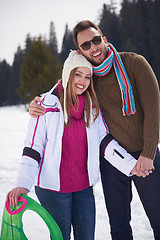 Image showing romantic young couple on winter vacation