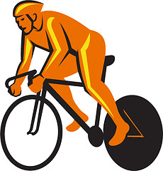 Image showing Cyclist Riding Cycling Racing Retro