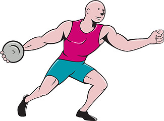 Image showing Discus Thrower Side Isolated Cartoon