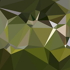 Image showing Hunter Green Abstract Low Polygon Background