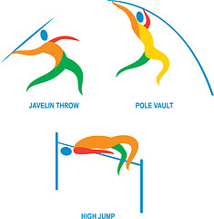 Image showing Javelin Throw Pole Vault High Jump Icon
