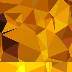 Image showing Dark Tangerine Abstract Low Polygon Background