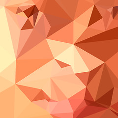 Image showing Tango Orange Abstract Low Polygon Background