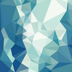 Image showing Turquoise Green Abstract Low Polygon Background