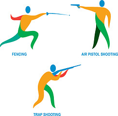 Image showing Shooting and Fencing Sport Icon