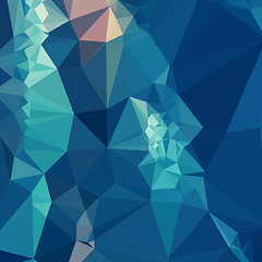 Image showing Ball Blue Abstract Low Polygon Background