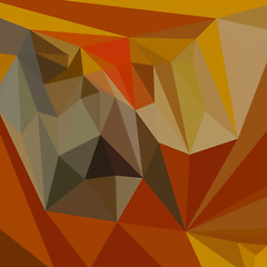 Image showing Mahogany Brown Abstract Low Polygon Background