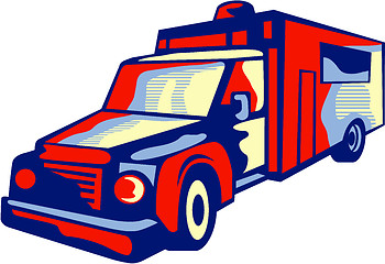 Image showing Ambulance Emergency Vehicle Retro