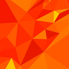 Image showing Carrot Orange Abstract Low Polygon Background