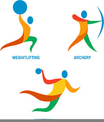 Image showing Archery Weightlifting Handball Icon