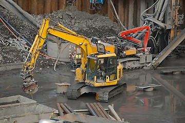 Image showing Construction site machinery