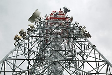 Image showing Transmitter tower mast