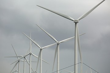 Image showing Wind tubines spinning