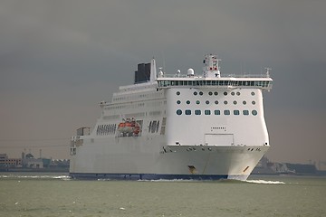 Image showing Ferry Leaving the Port