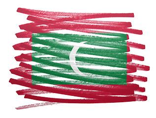 Image showing Flag illustration - Maldives