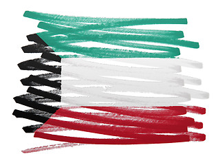 Image showing Flag illustration - Kuwait