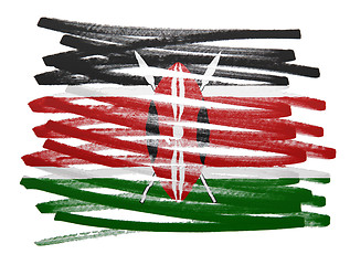 Image showing Flag illustration - Kenya