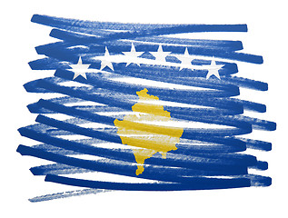 Image showing Flag illustration - Kosovo