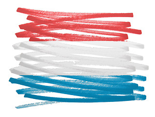 Image showing Flag illustration - Luxembourg